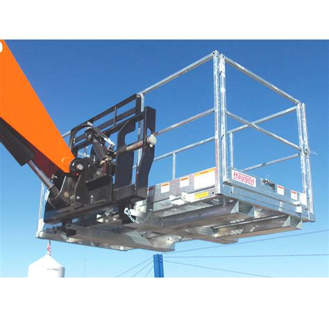 galvanized skid steer attachments|Galvanized Telehandler Work Platform Attachment .